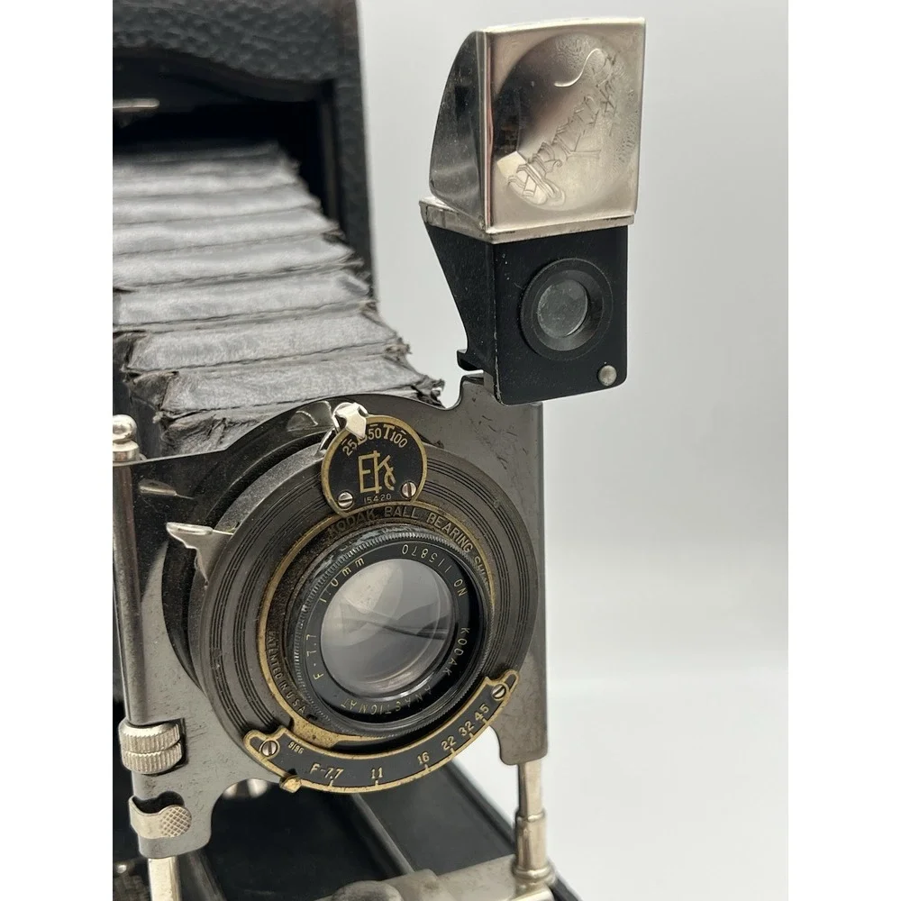 Antique‎ Kodak No. 3a Model C Autographic A-122 Film Folding Camera w/ Case